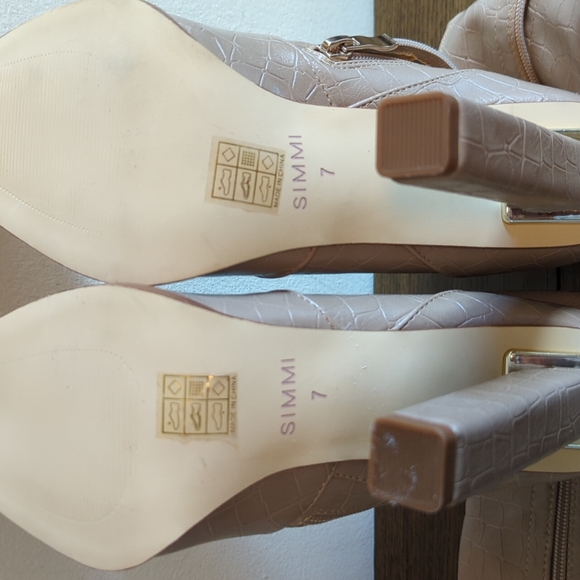 simmi london joyce heeled ankle boots in black croc